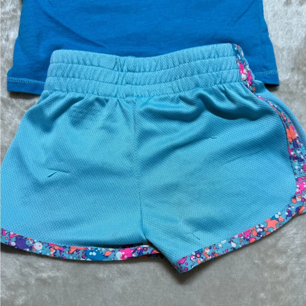 Skechers | Teal Toddler Baby Girl Top and Shorts Set | 18M